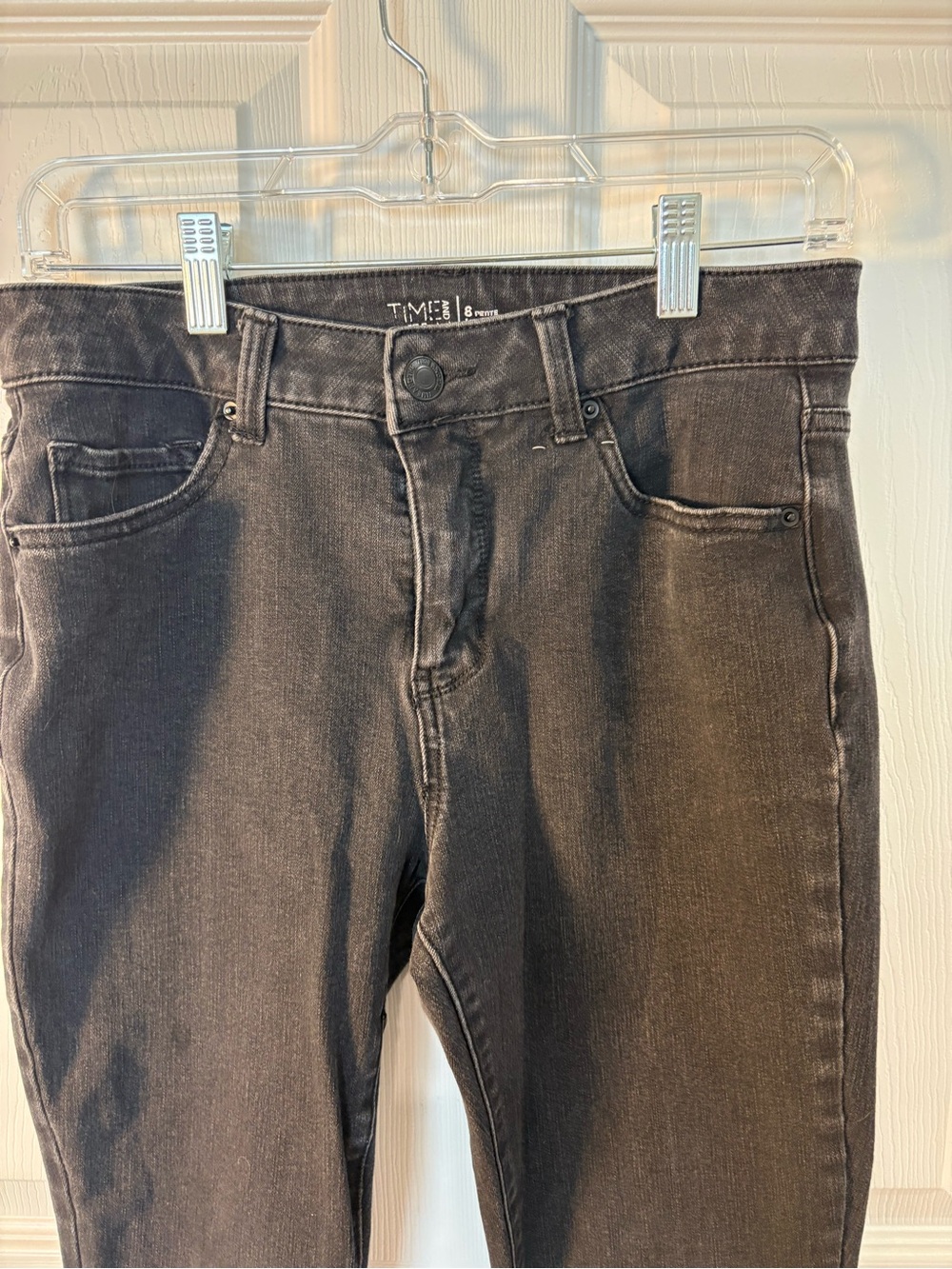 Time and Tru Black Petite High-Rise Skinny Jeans - Picture 5 of 6